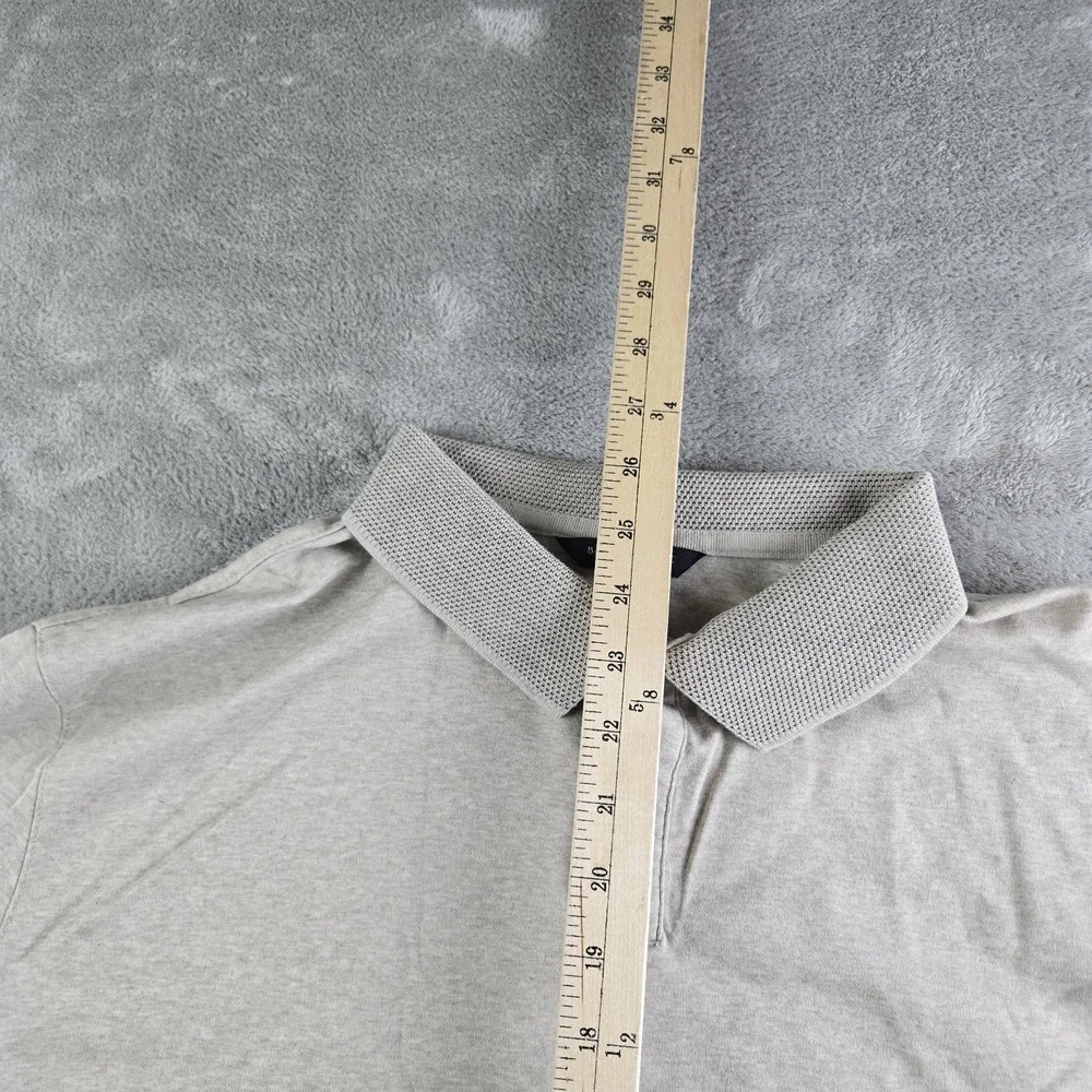 Banana Republic Polo Shirt Mens XL Tan Oatmeal Performance Short Sleeve Workwear